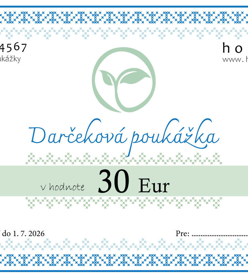 Darčeková poukážka 30